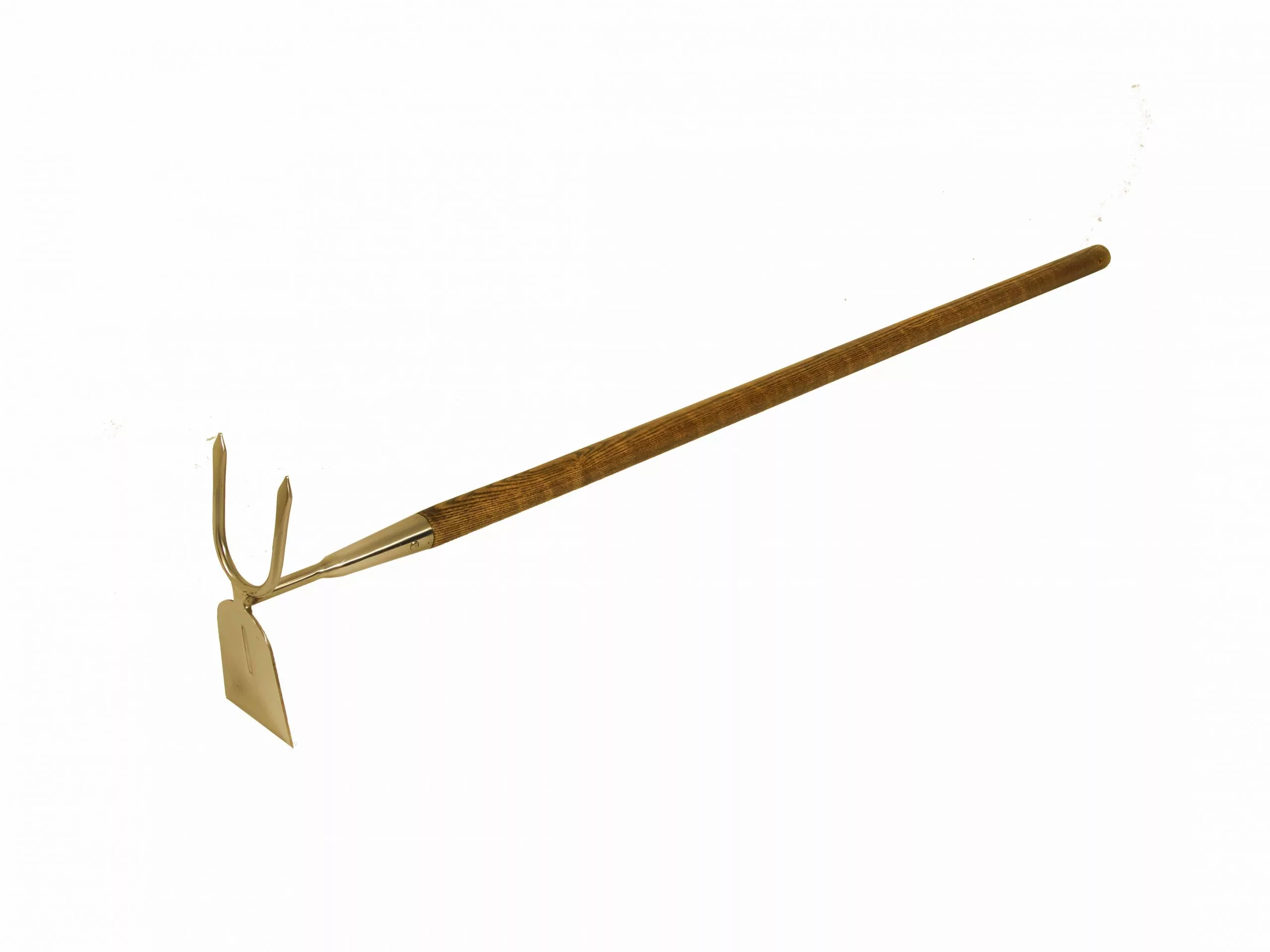 AZADA DE CUERNOS _DSC0116 Azada con cuernos de acero inoxidable y mango de madera - Imagen 1