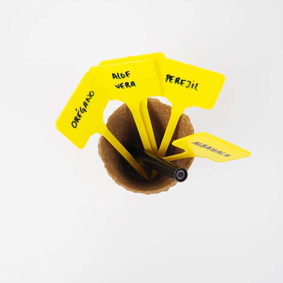 Etiquetas de plástico amarillas en T (10u) – NAME ME T