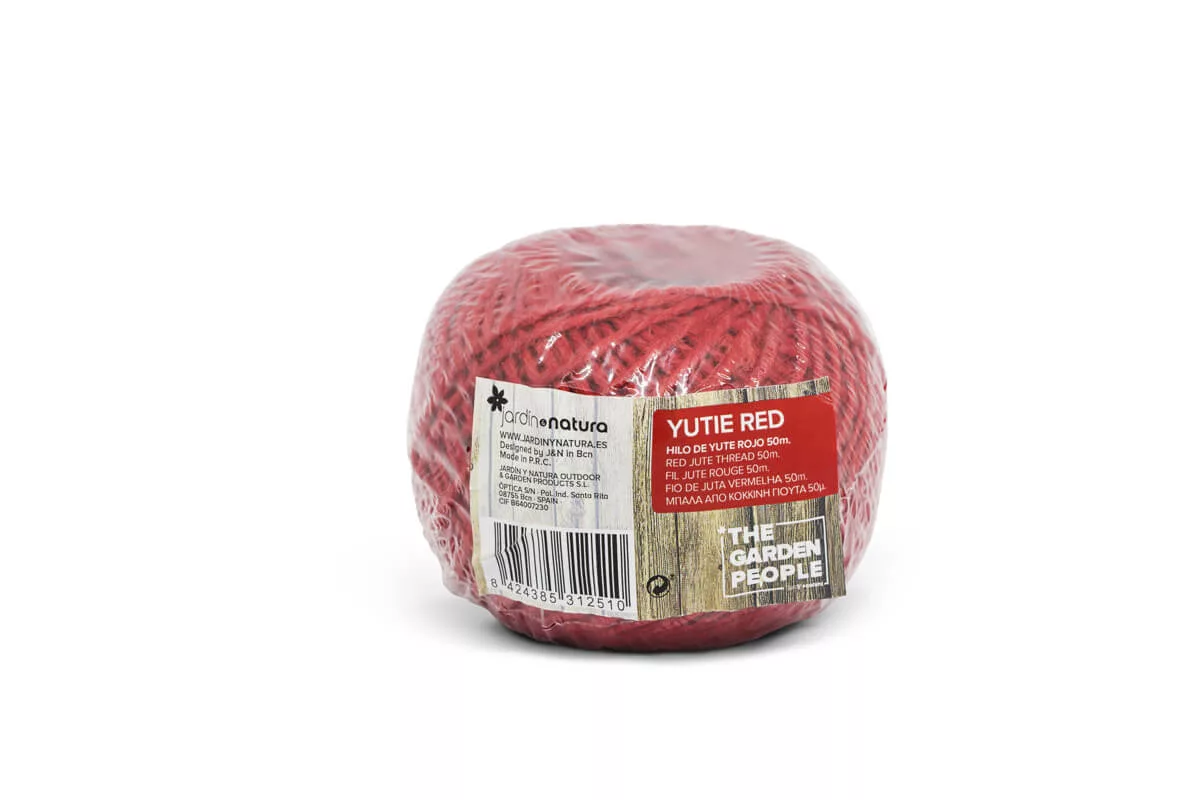 Cuerda de yute color rojo 50 metros - YUTIE RED
