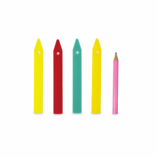 Etiquetas de plástico de colores (25u) + lápiz – NAME ME COLORS