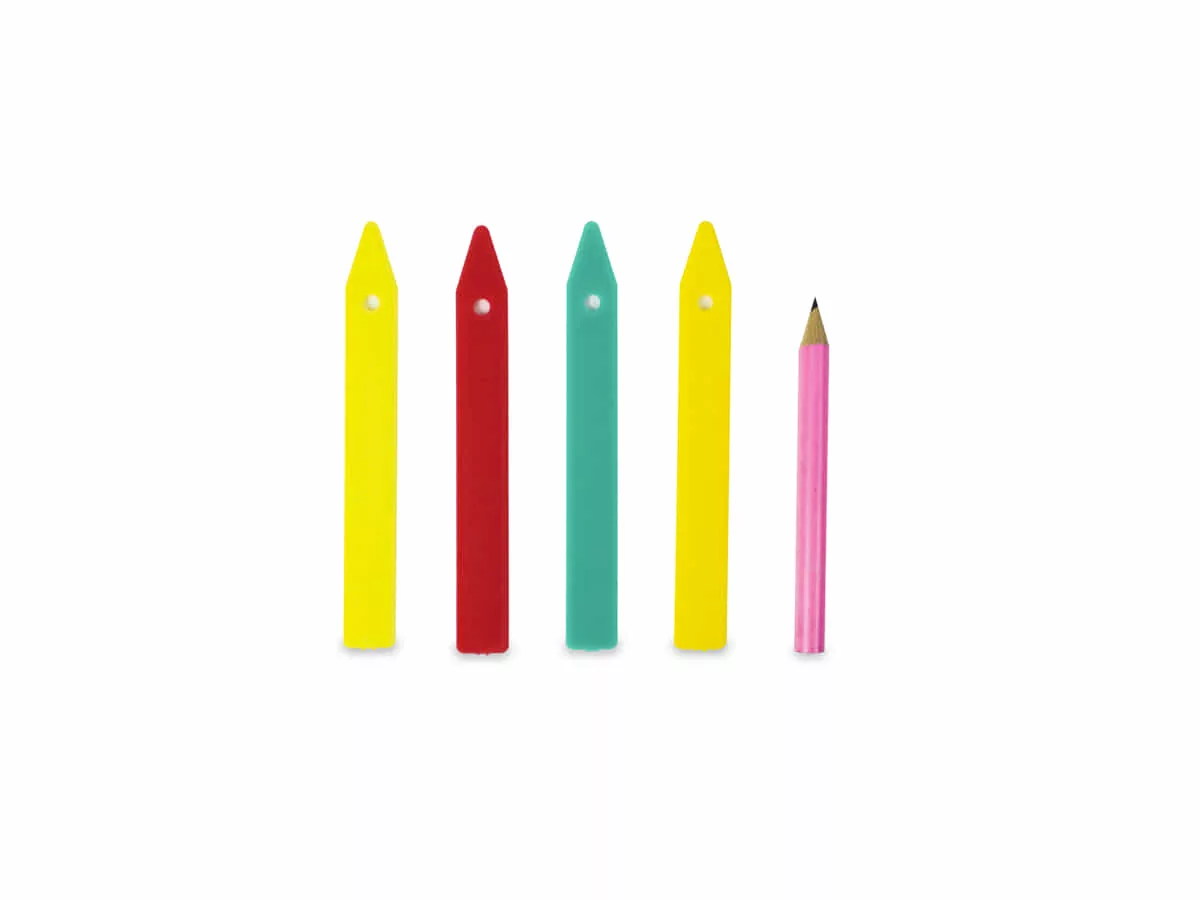 Etiquetas de plástico de colores (25u) + lápiz - NAME ME COLORS