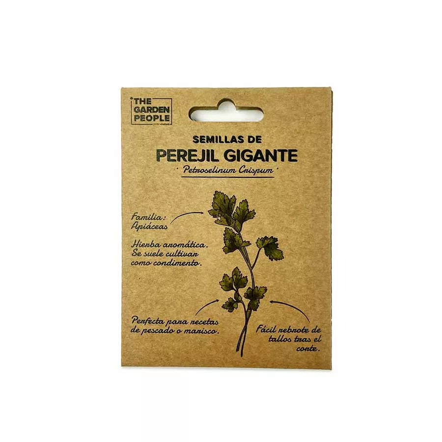 sobre de semillas de perejil