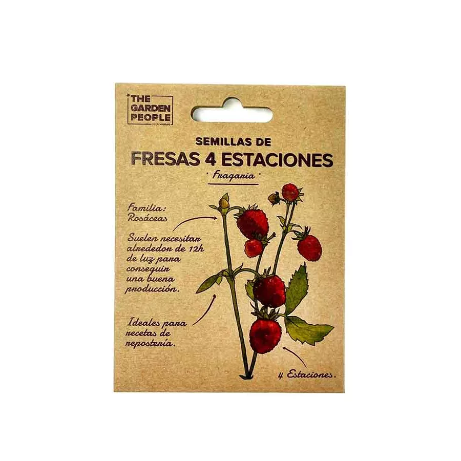 sobre de semillas fresas 4 estaciones
