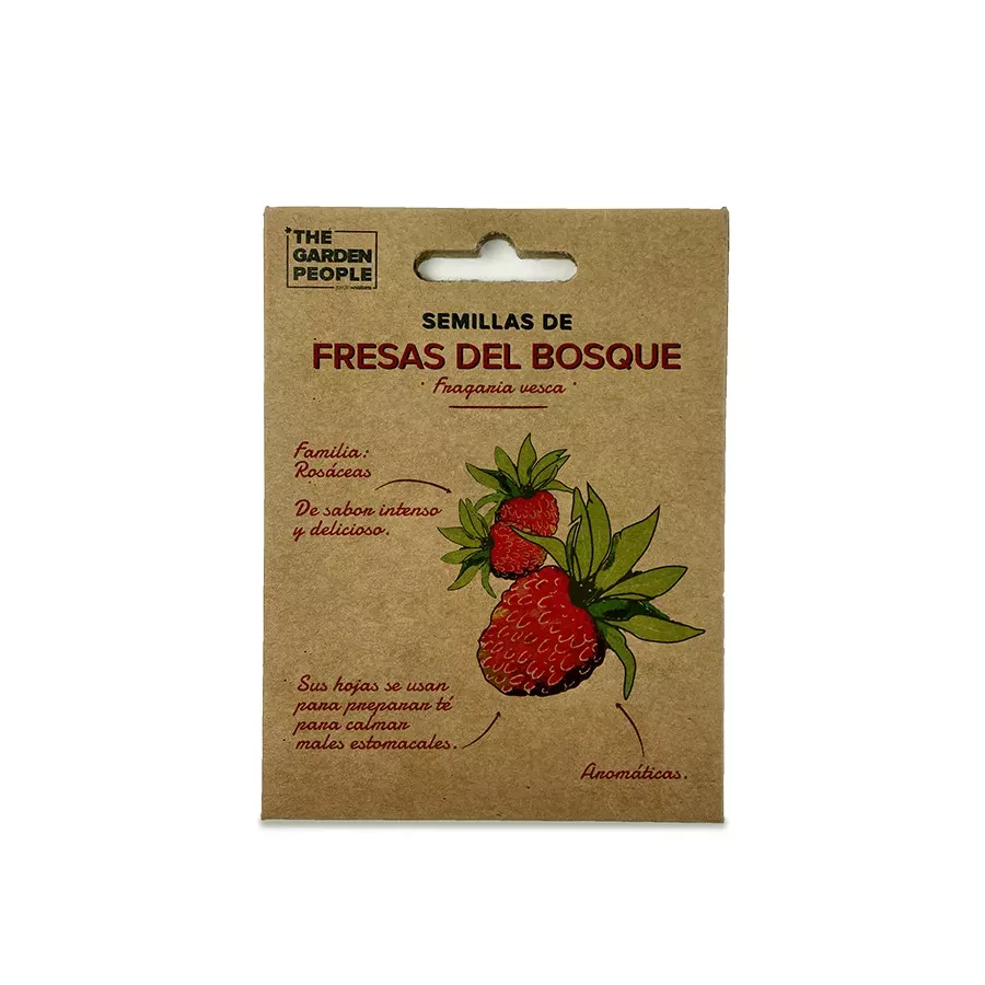 sobre de semillas fresas del bosqque